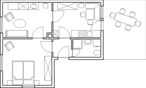 Grundriss Ferienwohnung B